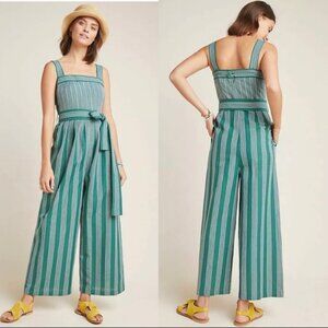 Prayal Pratap Anthropologie Linen Pleated Jumpsuit